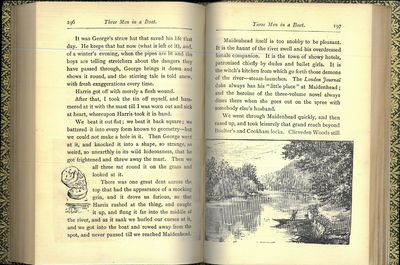 Three men in a boat. (To say nothing of the dog). By (...) author of “Idle thoughts of an idle fellow”, “Stage land”, etc. Illustrations by A. Frederics. (photo 4)