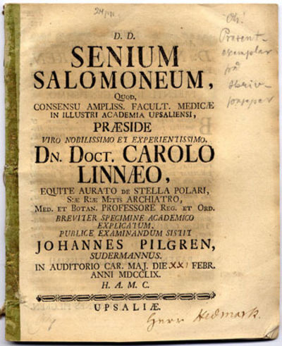Senium salomoneum. A.a.