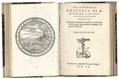 8vo. , 64 leaves. Collation: *8 A-H8. Printer's devices on the title page and at the end. Woodcut hi...