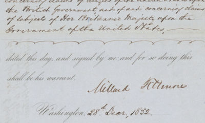 President Millard Fillmore Appoints the U.S. Ambassador to Great Britain to Settle Claims the Two Nations Had Against Each Other