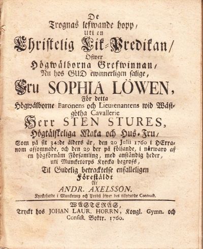 De trognas lefwande lopp, uti en christelig…