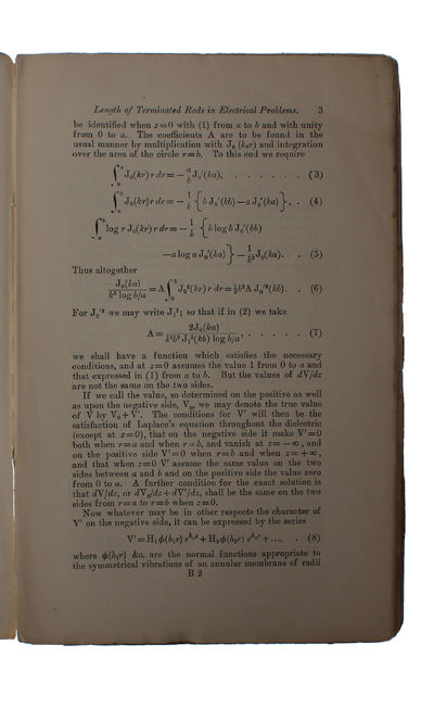 On the Theory of Decrease of Velocity of Moving Electrified Particles on passing through Matter. In: Philosophical Magazine Vol. 25, No. 145, January 1913 pp. 10-31. - [BOHR'S FIRST WORK ON NUCLEAR PHYSICS] (photo 3)