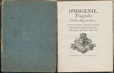 Iphigenie, tragedie uti tre acter med chorer, uti…