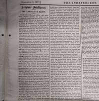 The Independent, Volume XXIX, Number 1501, New York, Thursday, September 6, 1877