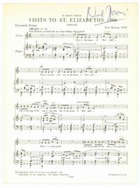 Visits to St. Elizabeths (1950) Bedlam). For Medium Voice and Piano. Music by Ned Rorem. Text by Elizabeth Bishop