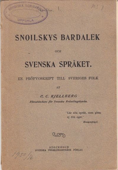 Snoilskys skaldeskap och svenska språket. En…