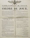 Gardes Nationales de Vauclues. Ordre du Jour