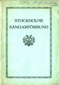 Stockholms sågarförbund. Bildat år 1909.…