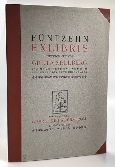 Fünfzehn Exlibris gezeichnet von Greta Sellberg.