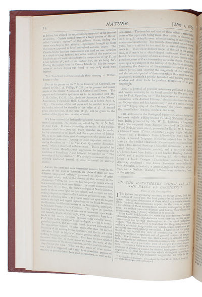 On The Hypotheses which lie at the Bases of Geometry. (Translated by W.K. Clifford). (Ueber die Hypothesen, welche der Geometrie zu Grunde liegen). (photo 2)