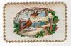 16mo Holiday Card with Lace Paper, Embossed Victorian Scrap