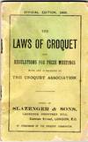[SPORTS AND GAMES] THE LAWS OF CROQUET OFFICIAL EDITION 1909