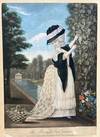 The Beautiful Fruit Gatherer [18th century English color mezzotint]