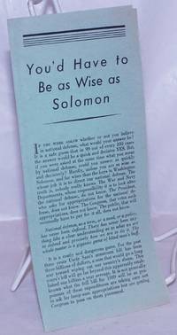 You'd have to be as wise as Solomon