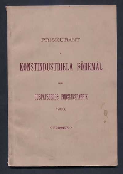 [Gustavsberg] Priskurant å konstindustriella…