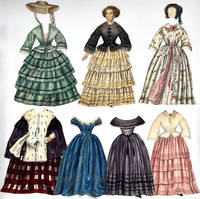 Fannie" Finely Produced 10.5" Handmade Paper Doll with Latest Fashions -- Twelve (12) Costumes and Two (2) Hats