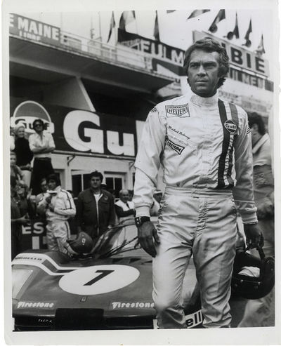 STEVE McQUEEN WITH RACE CAR | LE MANS (1971) French photo