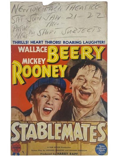1938 Stablemates Original Window Card