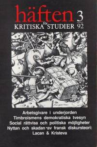 Häften för kritiska studier 3 1992.