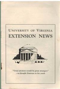 cover of UNIVERSITY OF VIRGINIA EXTENSION NEWS Vol. IV, No. 13 February, 1927
