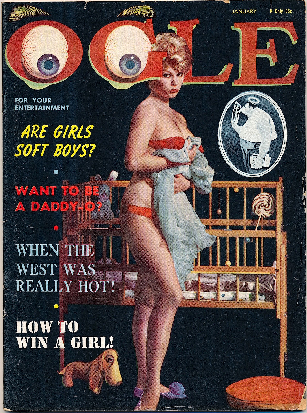 Ogle (Vintage pinup magazine, Terry Higgins cover, Aug 1960) by Fass, Myron  (editor, publisher) - 1960