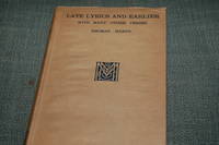 Late Lyrics and Earlier by Thomas Hardy, 1st Trade Edition,1922