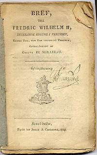 Bref till Fredric Wilhelm II, regerande konung i…