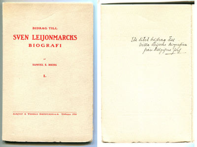 Bidrag till Sven Leijonmarcks biografi. I.