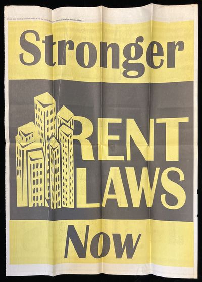STRONGER RENT LAWS NOW" -- Newspaper Supplement Issued in Support of the Rent 2002 Campaign