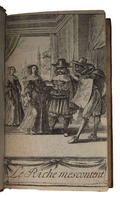 Le Riche Mecontent, ou le Noble Imaginaire. Comedie. Representee sur le Theatre Royal de l'Hotel de Bourgogne  (+) Les Engagement du Hazard, Comedie (+) Les Yvrongnes, comédie satiribulesque. - [THREE RARE FRENCH PLAYS] (photo 2)