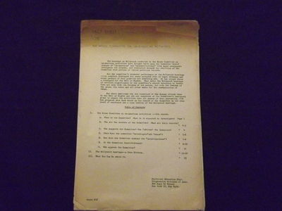 Fact Sheet on the House Committee on Un-American Activities.