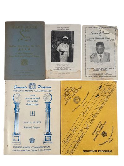  Archive of 3 pamphlets relating to African American Masonic lodges, primarily the Prince Hall Freem...