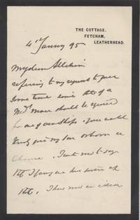 Autograph Letter Signed to his friend ALLCHIN (Sir George Henry, 1820-1896, Admiral, Hydrographer...