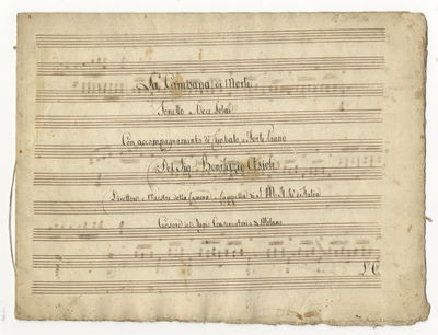 La Campana di Morte. [Musical manuscript]. Italy, ca. 1800-1810