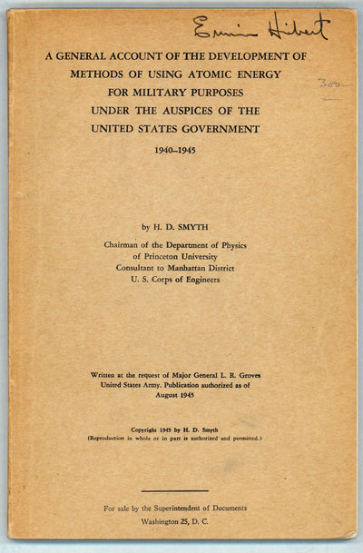 A General Account of… Using Atomic Energy for Military Purposes - Association Copy