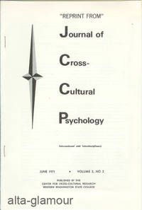CREATIVITY: A CROSS-HISTORICAL PILOT SURVEY; Reprint from Journal of Corss-Cultural Psychology by R.E. Hildreth and J.M. Schaefer M.J. Fried - 1971 - from Alta-Glamour Inc. (SKU: 58141)