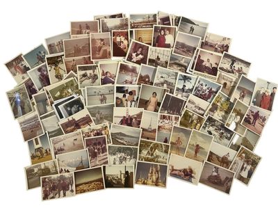  Extensive vernacular photo archive of an upper class Black family’s global travel. Circa 1960s-19...