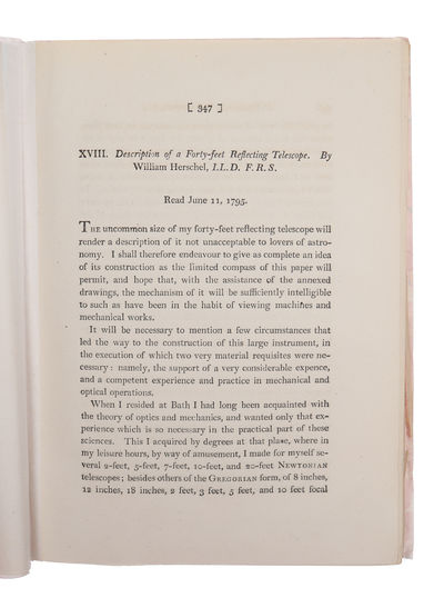 Description of a Forty-Feet Reflecting Telescope. - [HERSCHEL'S FAMOUS 40-FOOT TELESCOPE] (photo 3)