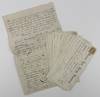 [Manuscript Document Relating to the Transfer of Shares in the Brazos Iron Bridge Company, Accompanied by Thirteen Receipts for Transfer of Shares]