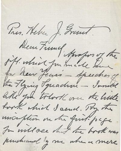 , 1915. ALS. Bifolium. 2pp. manuscript letter in ink. In this letter Lambourne references a book the...