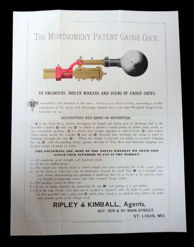 St. Louis, MO: Ripley & Kimball, Agents, 1887. General wear, crease marks.. A circular for the Montg...