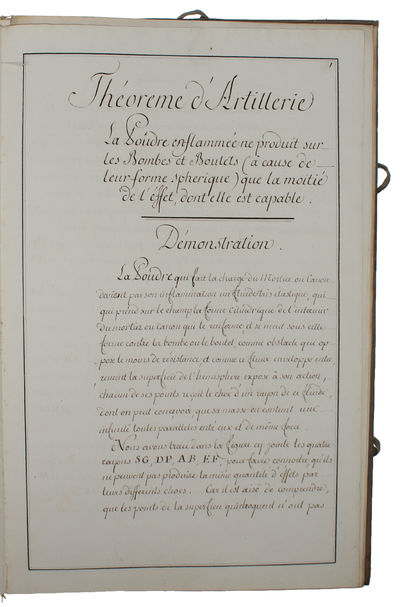 Théoreme d'Artillerie démontré 1765 (+) Traité…