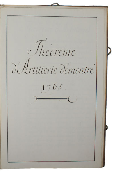 Théoreme d'Artillerie démontré 1765 (+) Traité des Petites Ombres. (photo 2)