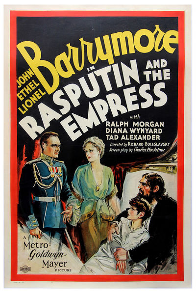 RASPUTIN AND THE EMPRESS (1932) One sheet poster style D