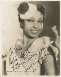 Zouzou (Original press portrait photograph of Josephine Baker from the 1934 film, inscribed) by Josephine Baker Jean Gabin (starring); Marc Allegret (director); Carlo Rim (screenwriter) - 1934