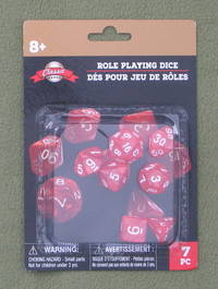 RED Role Playing Polyhedral RPG Dice (7 dice)