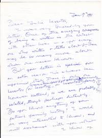 Holograph Letter Signed de Levertov, Denise