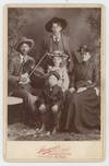 Cabinet Card Portrait of a Family in St. Paul, Minnesota, with One Man Holding a Violin and Another Carrying a Revolver, 1890s