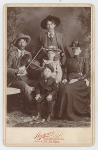Cabinet Card Portrait of a Family in St. Paul, Minnesota, with One Man Holding a Violin and Another Carrying a Revolver, 1890s