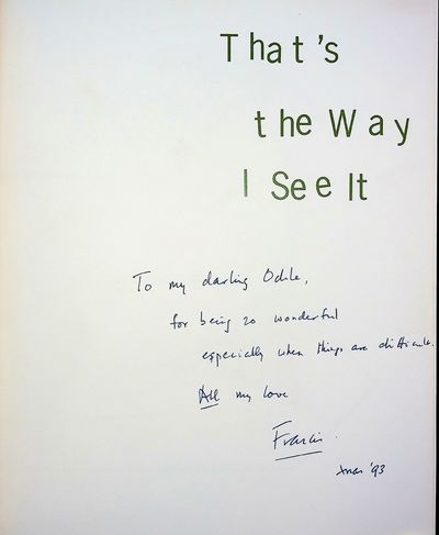 FRANCIS CRICK TO ARTIST WIFE ODILE. That's the Way I See It
